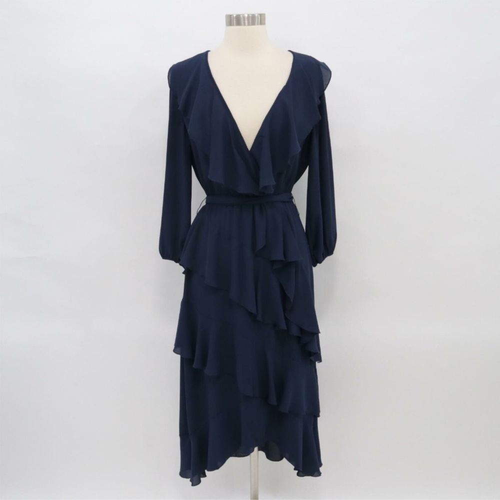 Alice + Olivia ruffle midi dress